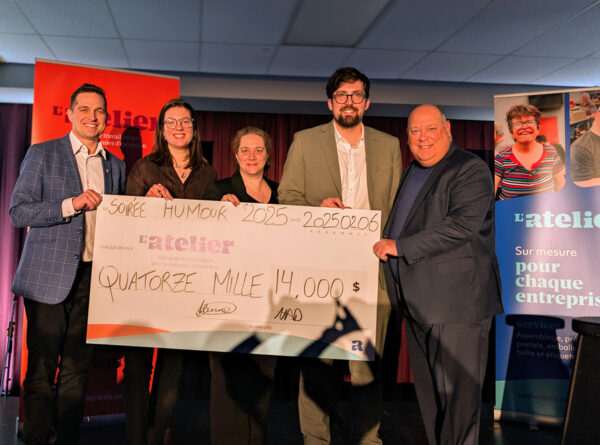 Soirée d’humour de l’Atelier : 14 000 $ amassés pour la mission de l’organisme
